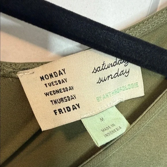 Anthropologie Brand Saturday Sunday | Olive Green Sleeveless Jumpsuit Romper - M - Picture 2 of 6